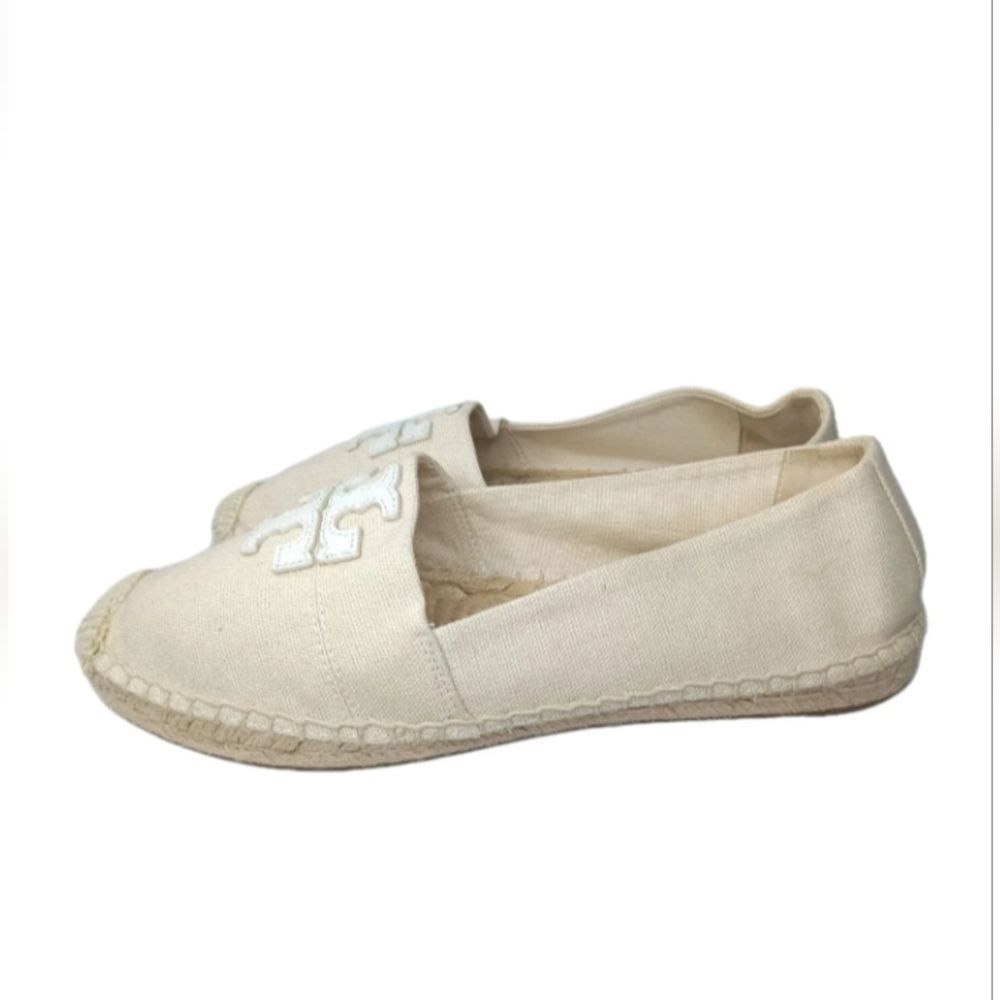Tory Burch Weston Natural Logo Espadrille Flats Women's Shoes Size 8 M - Picture 3 of 8